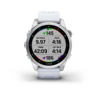 Garmin Fenix 7s серебристый с белым силиконовым ремешком  фото 9