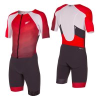 Z3R0D Racer TriSuit Красный / Мужской стартовый костюм с рукавами фото