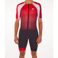 Z3R0D Racer TriSuit Красный / Мужской стартовый костюм с рукавами фото 1