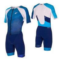 Z3R0D Racer TriSuit Синий / Мужской стартовый костюм с рукавами фото