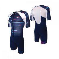 Z3R0D Racer TriSuit Синий / Мужской стартовый костюм с рукавами фото