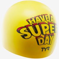 TYR Super Day Swim Cap Yellow / Шапочка для плавания фото 1