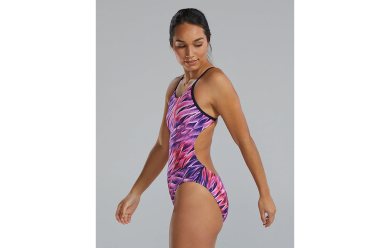 TYR Infrared Cutoufit Pink Purple / Купальник слитный