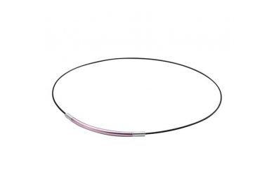 Phiten Rakuwa Necklace Wire Extreme Round Pink Silver / Ожерелье