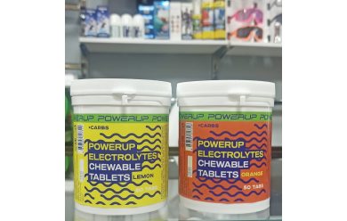 Powerup Electrolytes / Жевательные солевые таблетки апельсин банка 50таб