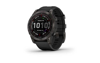 Garmin Fenix 7 Sapphire Solar титановый черный DLC с черным ремешком 