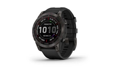 Fenix 7 Sapphire Solar титановый серый DLC с черным ремешком 