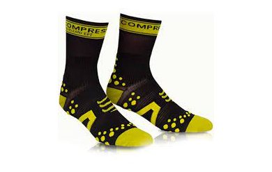 Compressport Носки BIKE HI Черные (с зеленым, T1)