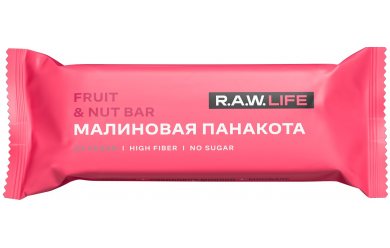 R.A.W. Life Малиновая Панакота 47g/ Энергетический батончик