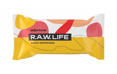 R.A.W. Life Афиша Манго Земляника 35g/ Энергетический батончик