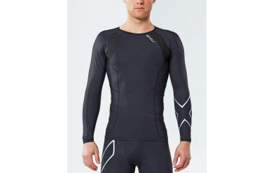 2XU Compression LS Crew Neck Top / Мужская компрессионная футболка с длинными рукавами