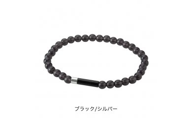 Phiten Rakuwa Bracelet Extreme Cristal Touch Metax Black Silver / Браслет