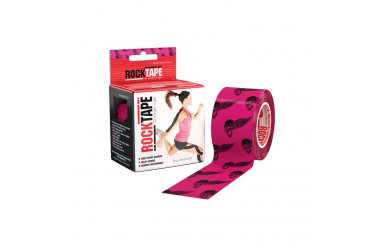 Rocktape 5x5 см Розовый череп / Кинезиологический тейп