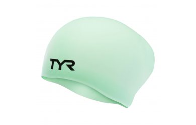 TYR Long Hair Wrinkle-Free Silicone Cap Green / Шапочка для длинных волос силиконовая