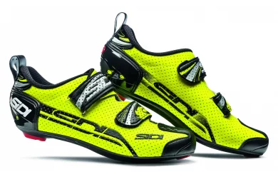SIDI T-4 Air Carbon Comp (желтый флюо/черный) / Мужские велотуфли для триатлона