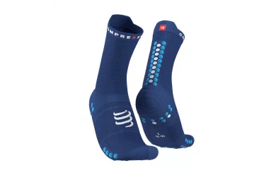 Compressport Pro Racing Socks V4.0 Run High - Sodalite - Fluo Blue / Носки беговые