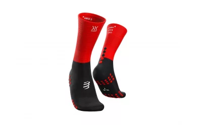 Compressport Mid Compression Socks Black-Red / Носки компрессионные