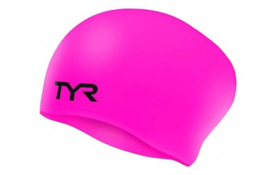 TYR Long Hair Wrinkle-Free Silicone Cap Pink / Шапочка для длинных волос силиконовая