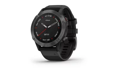 Garmin Fenix 6 Sapphire Cерый с черным ремешком / Смарт-часы беговые с GPS, HR и Garmin Pay