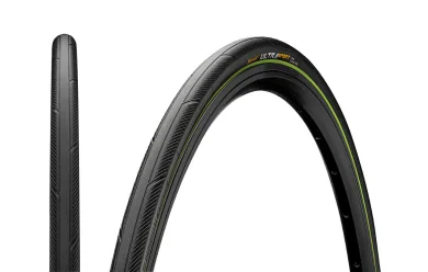 Покрышка Continental Ultra Sport III 25-622 700 x 25C чёр./зел., складная, PureGrip Compound – Perfo