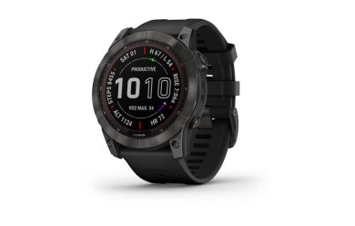 Fenix 7X Sapphire Solar титановый угольно-серый DLC с силиконовым ремешком 