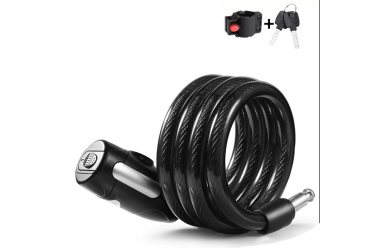 Daquan Bike Lock12mm\1200mm Black на ключе / Замок противоугонный