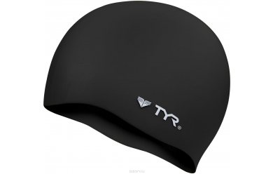 TYR Wrinkle Free Silicone Cap Black / Шапочка плавательная