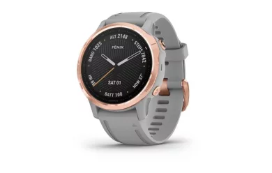 Garmin Fenix 6s Sapphire розовое золото с серым ремешком