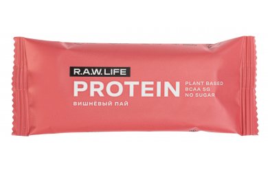 R.A.W. Life Protein Вишневый Пай 47g/ Протеиновый батончик