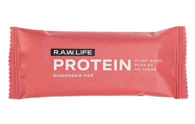 R.A.W. Life Protein Вишневый Пай 47g/ Протеиновый батончик