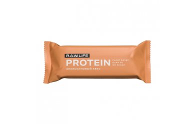 R.A.W. Life Protein Апельсиновый кекс 47g/ Протеиновый батончик