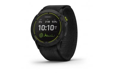 Garmin Enduro титановый корпус с угольно-серым DLC-покрытием и черный нейлоновый ремешок UltraFit