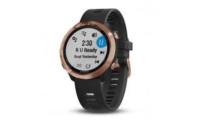 Garmin Forerunner 645 Music розовое золото с черным ремешком