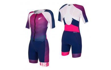 Z3R0D Racer TriSuit Розовый W / Женский стартовый костюм c рукавами