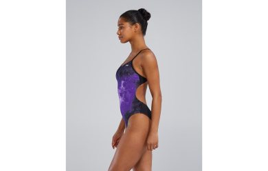 TYR Starborne Cutoutfit Black Violet / Купальник слитный