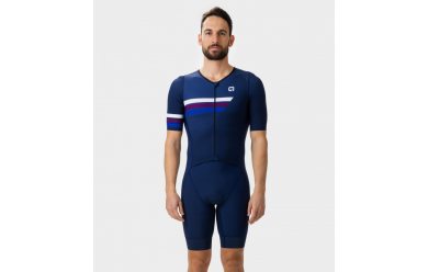 ALE Front Zipper Skinsuits Man Trigger SS Blue