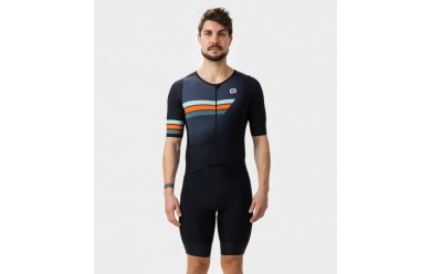 ALE Front Zipper Skinsuits Man Triger SS Nero Black