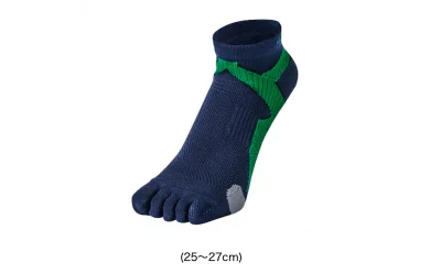 Phiten Metax Blue Green / Беговые суппортированные носки с раздельными пальцами