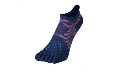Phiten Blue Pink / Беговые ультратонкие суппортированные носки с раздельн.пальцами