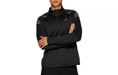 Asics Icon Winter Ls 1/2 Zip Top W / Женская утепленная беговая футболка с длинным рукавом
