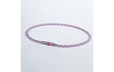 Phiten Rakuwa Necklace X50 High-end III White Pink Gray / Ожерелье