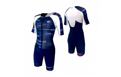 Z3R0D Racer TriSuit Синий W / Женский стартовый костюм с рукавами