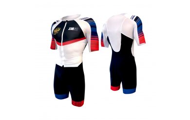 Z3R0D Racer TriSuit Россия / Мужской стартовый костюм c  рукавами