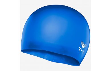 TYR Wrinkle Free Junior Silicone Cap Blue / Шапочка плавательная подростковая