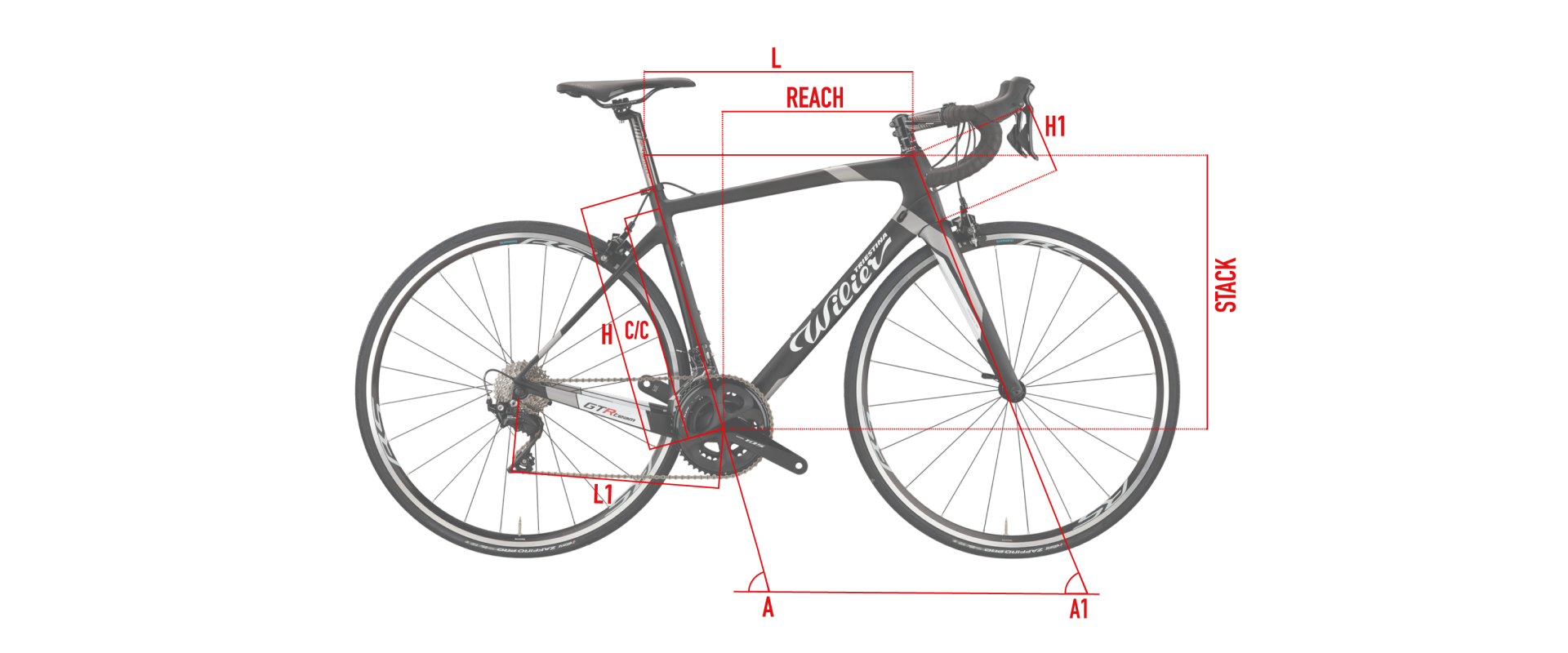 Wilier Размерная сетка. Wilier GTR Team таблица размер. Велосипед Wilier Triestina GTR на Shimano Ultegra di2. Ростовка шоссейного велосипеда.