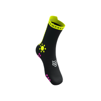 Compressport Pro Racing Socks V4.0 Trail Black Safe Yellow Neo Pink / Носки фото 1