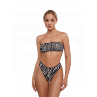 Alaya Bando and Brazilian Bikini Zebra / Купальник раздельный пропускающий загар фото