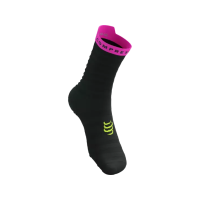 Compressport Pro Racing Socks V4.0 Ultralight Run High - Black - Yellow Pink / Носки беговые фото 1