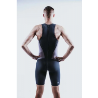 Z3R0D Racer Trisuit Cinder Grey / Мужской стартовый костюм для триатлона без рукавов фото 3