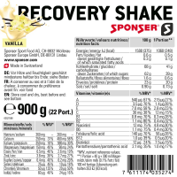 Sponser Recovery Shake Ваниль / Восстановительный комплекс (900g) фото 2